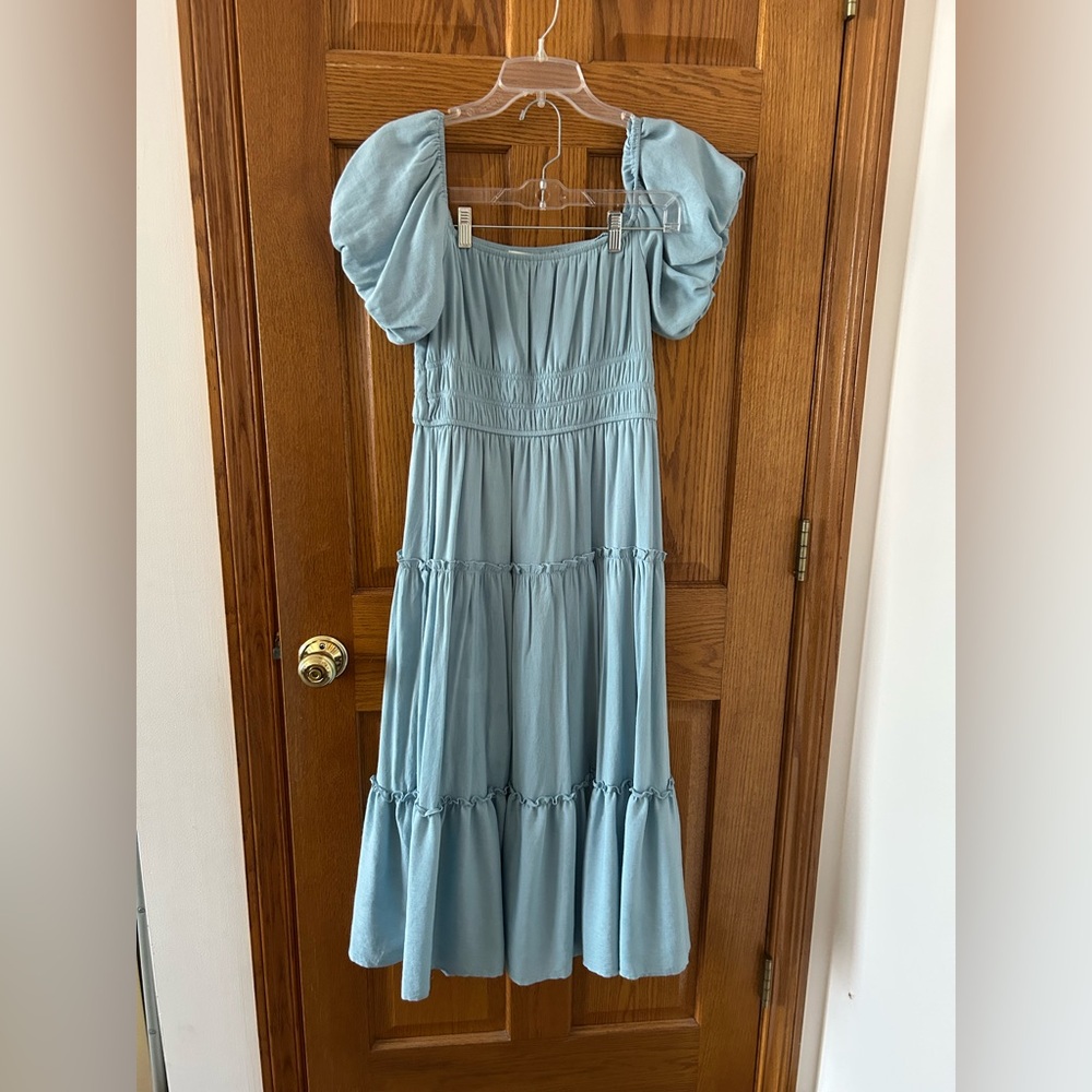 Altar'd State Light Blue Midi Dress